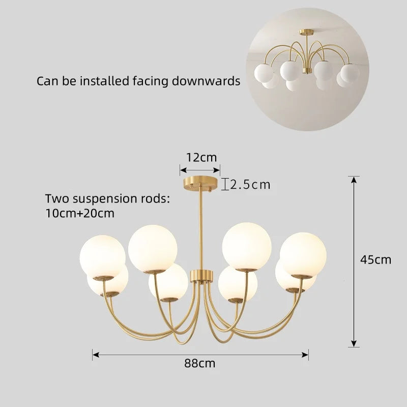 Lámpara de araña LED moderna E27 para sala de estar, dormitorio, mesa de comedor, cocina, estudio, lámparas colgantes de techo, brillo, decoración del hogar