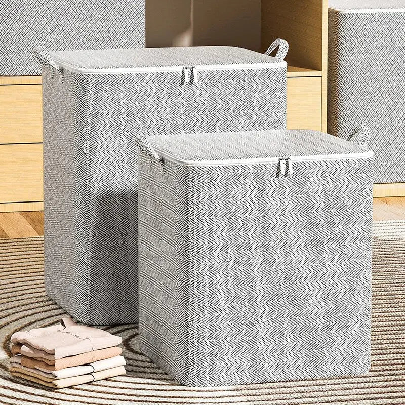 Bolsa de almacenamiento de gran capacidad para el hogar, organizador de armario de Material no tejido, se puede utilizar para ropa de edredón, juguetes, 1 unidad