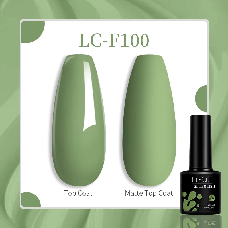 LILYCUTE-esmalte en Gel para uñas, barniz semipermanente para manicura, con LED UV, 129 colores, 7ML