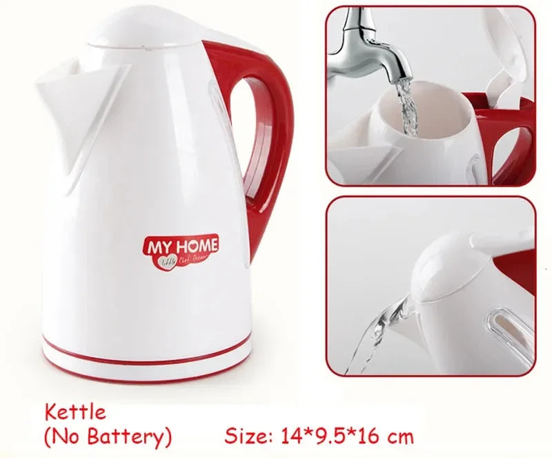 Electrodomésticos de cocina, juguetes, juego de cocina para niños, juego de cocina, accesorios para casa de muñecas, licuadora, cafetera, máquina mezcladora, tostadora
