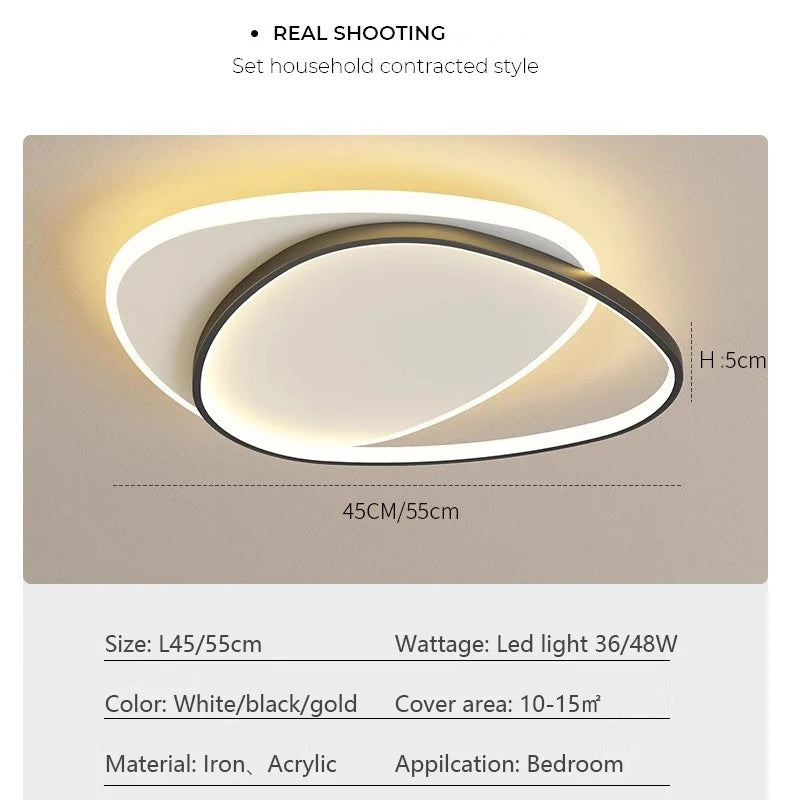 Luces de techo LED redondas modernas para dormitorio Simple, lámparas de estudio para sala de estar, iluminación interior, decoración del hogar, accesorios de lámpara brillante