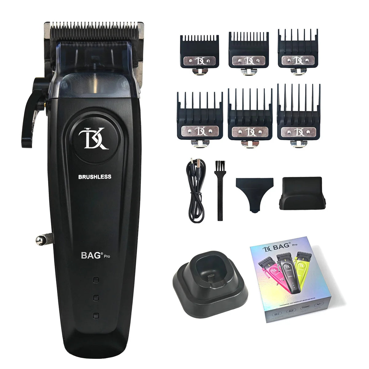 Cortapelos profesional para hombres 2025 DKBAG-078 recortador de barba dentada con cuchilla DLC con carga USB y Motor sin escobillas 7200 RPM