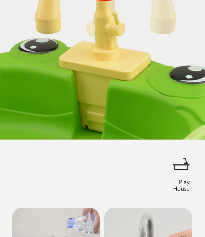 Fregadero de cocina para niños, juguetes de simulación, lavavajillas eléctrico, Mini cocina, comida, juego de casa de juego de imitación, juego de rol para niños, juguetes para niñas