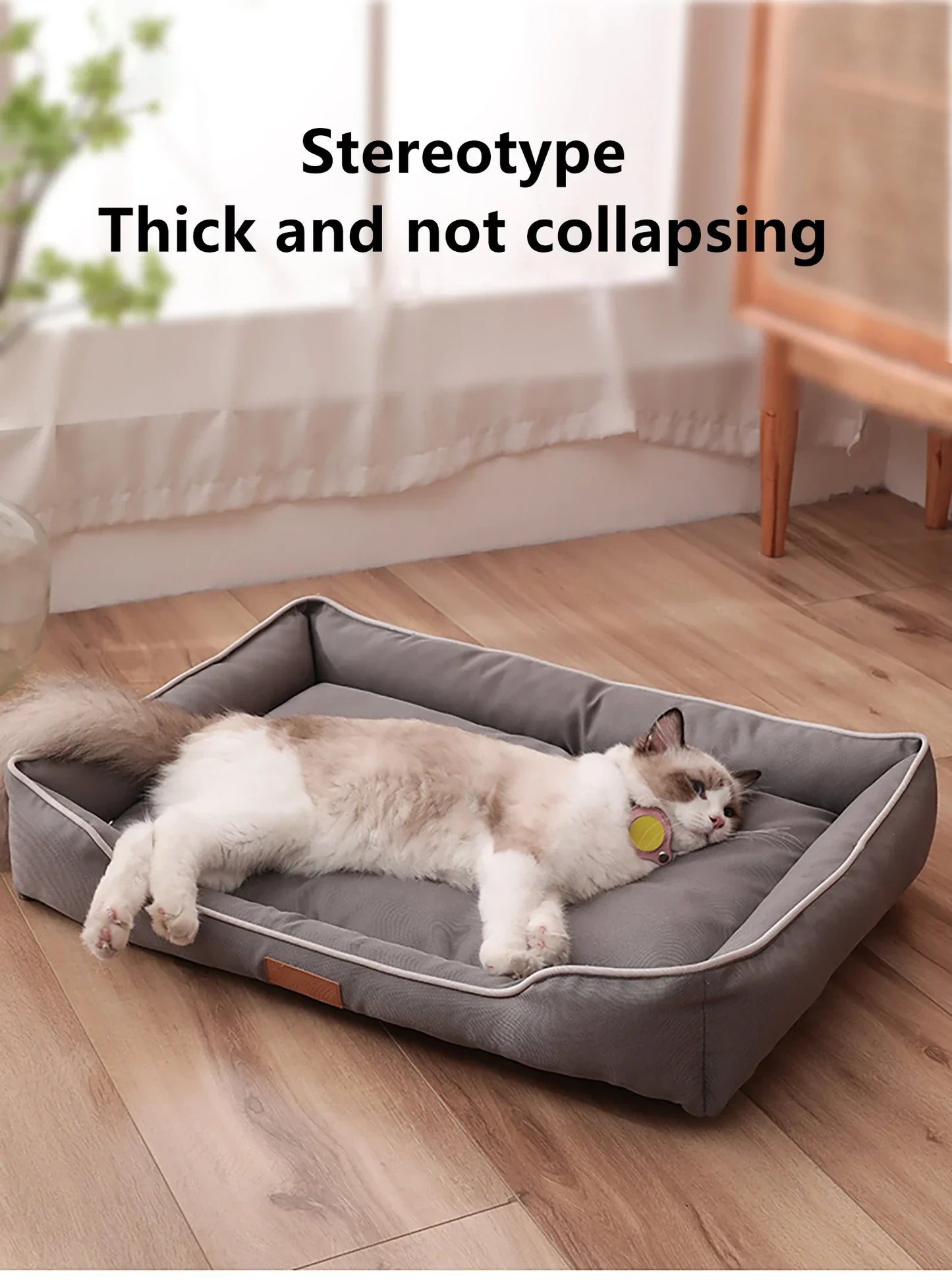 Cama para perros, camas para perros de compañía, relleno de algodón PP grueso para las cuatro estaciones, resistente a mordeduras, impermeable, estera Oxford 600D, accesorios para perros
