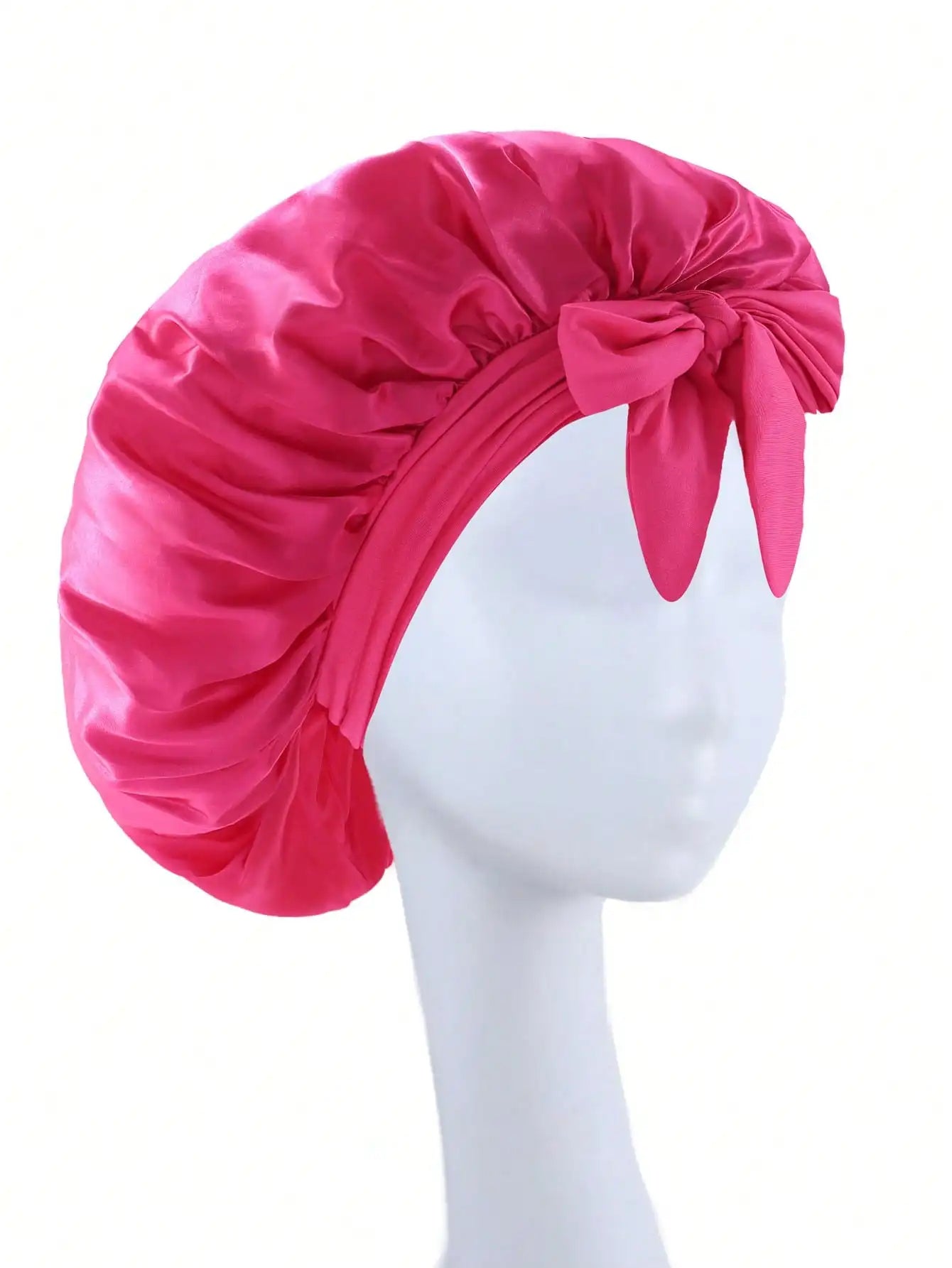 Gorro de satén Gorro de seda Bonne ajustable para dormir Gorro para el pelo con banda para atar Gorros para mujeres y hombres