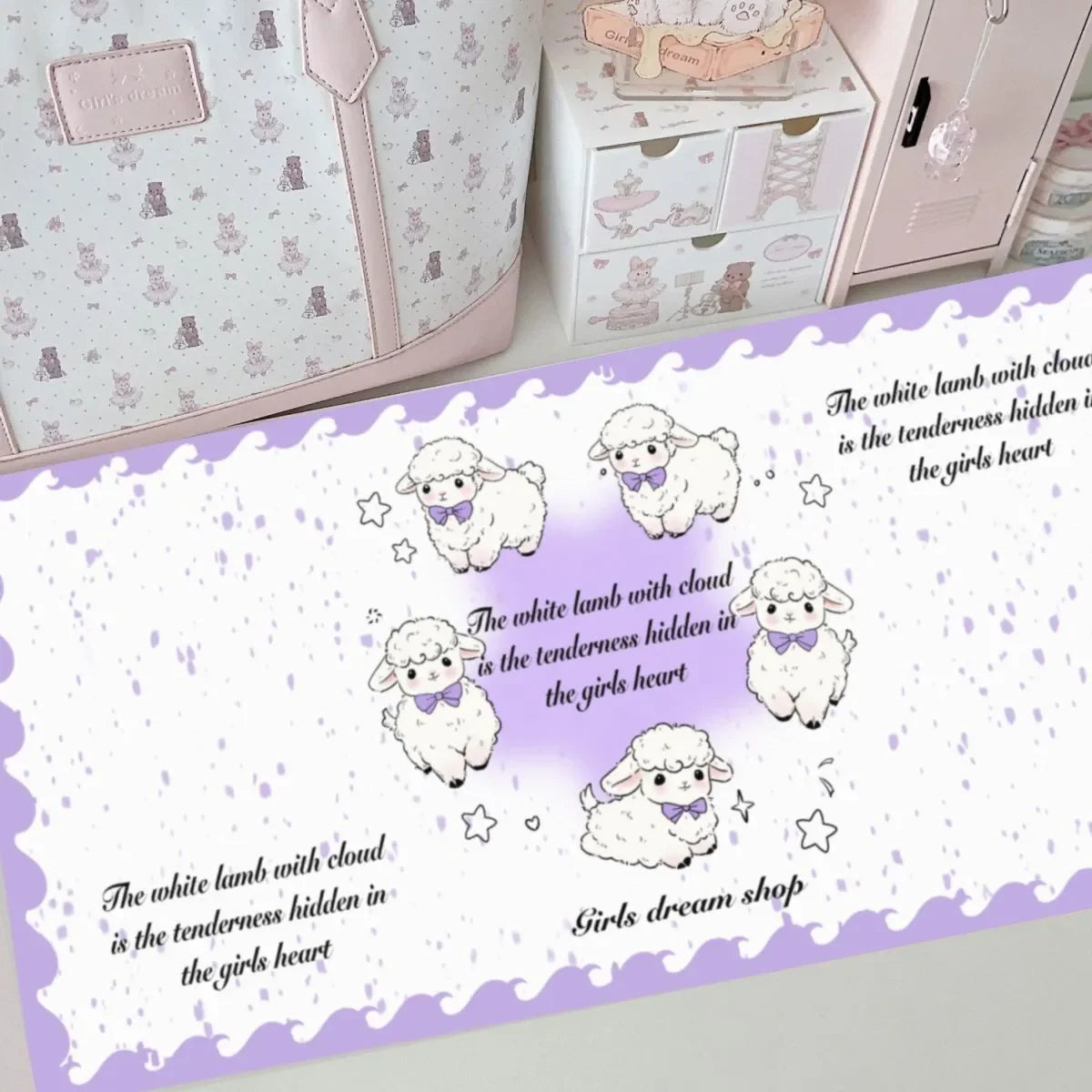 Protector de almohadilla de escritorio de cuero, alfombrilla de ratón de amor con gradiente de conejito rosa, alfombrilla de escritorio de oficina, impermeable, antideslizante, PU, secante de escritorio