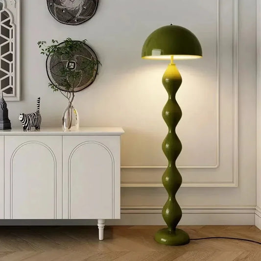Lámpara de pie de hierro negro, soporte de lámpara con forma de seta para dormitorio, mesita de noche, sofá, esquina, decoración del hogar, sala de estar, luz de suelo de Color liso