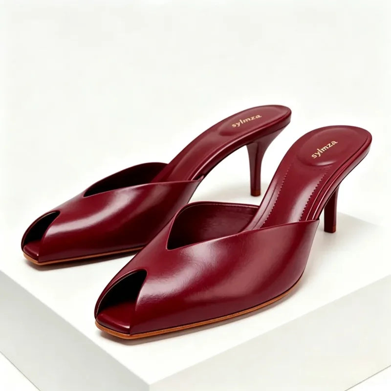Zapatillas doradas para Mujer, Sandalias deslizantes sexis con punta abierta, tacones altos finos elegantes para Mujer, zapatos De diseñador De lujo, Sandalias De Mujer