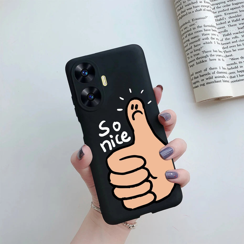 Funda de teléfono para Realme C55, Funda RMX3710, Funda trasera de silicona suave con dibujos animados bonitos para Realme C55 RealmeC55 Funda C 55 Coque