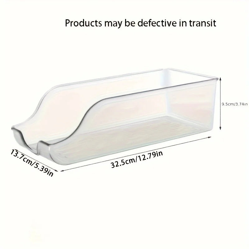 Caja de almacenamiento para refrigerador doméstico, refrigerador de cocina, estante de almacenamiento apilado de gran capacidad, organización de agua, aperitivos y latas