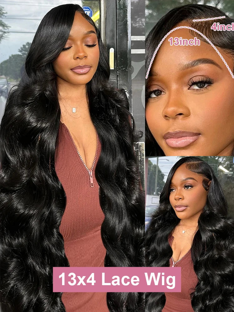 Peluca de Cabello Humano con Encaje Completo 360, Pre-Desplumada, Ondas Suaves, Peluca Frontal HD 13x6, Cabello Brasileño para Mujeres Negras, Densidad 250