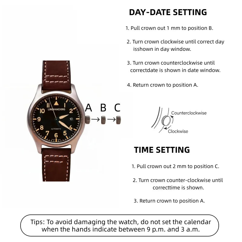 Nuevo Reloj de Moda para Hombre LINGHANGXING 2026, Movimiento de Relojería, Esfera Luminosa, Correa de Cuero Genuino, Estilo Casual de Negocios