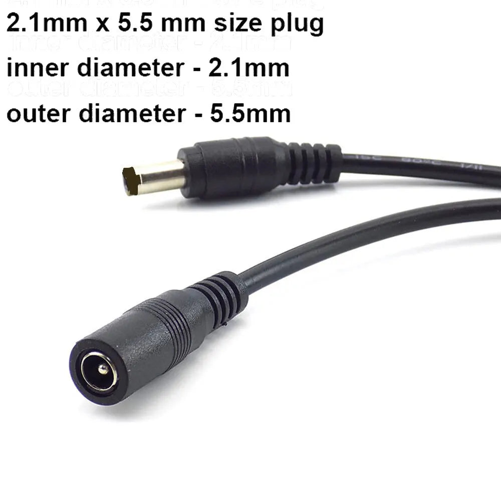 10M/5M 5,5mm * 2,1mm conector de alimentación CC Cable de extensión adaptador Jack Cable DC hembra macho extensión enchufe externo