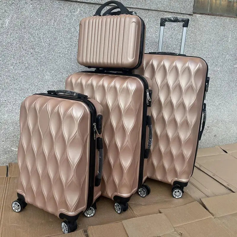 Juego de Maletas de Viaje de Cuatro Piezas con Ruedas Universales ABS, Juego de Maletas de Mano para Viajes y Viajes de Negocios en Tamaños de 14, 20, 24 y 28 Pulgadas