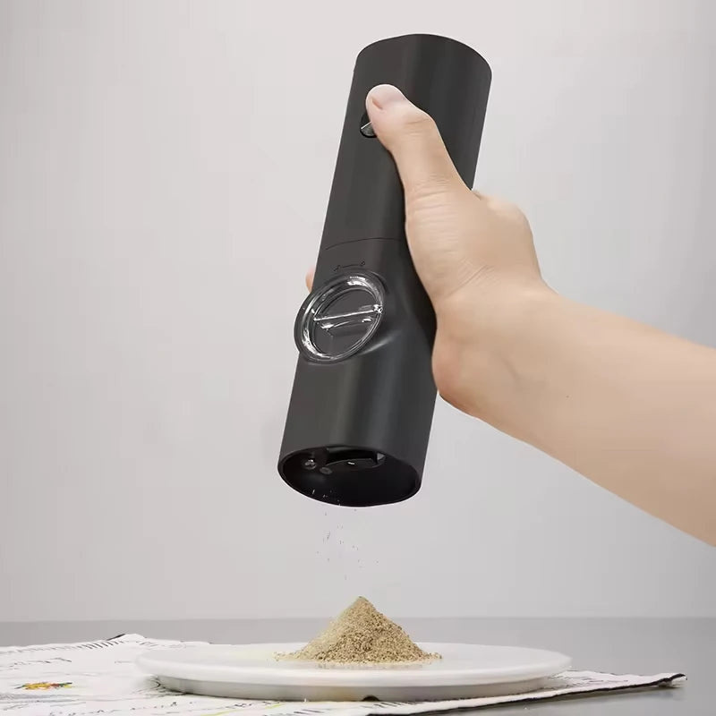 Juego de Molinillos Eléctricos Automáticos de Sal y Pimienta (1/2 Piezas) con Luz LED, Molinillo de Especias Ajustable, Herramientas de Cocina