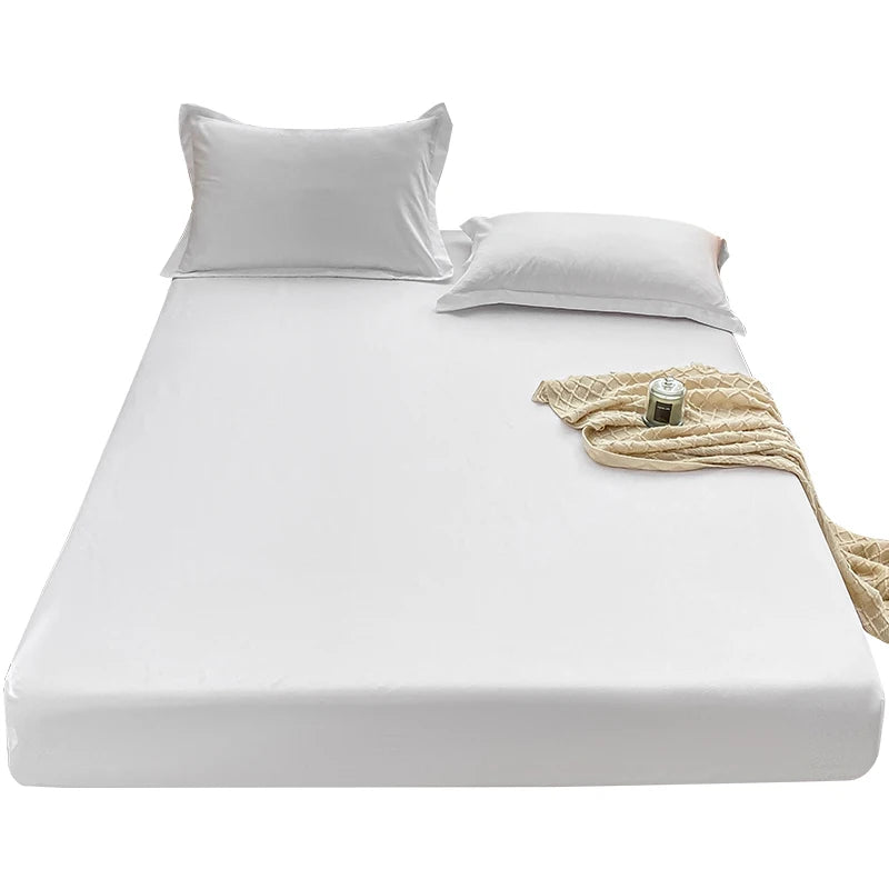 Sábana bajera cepillada de color sólido de primera calidad, tejido de satén ultrasuave para noches acogedoras: ropa de cama hipoalergénica y de fácil cuidado