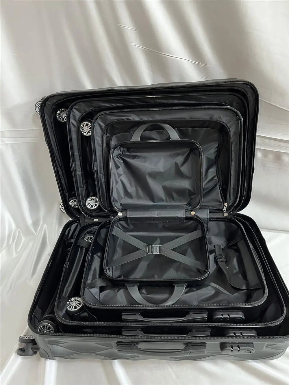 Juego de Maletas de Viaje de Cuatro Piezas con Ruedas Universales ABS, Juego de Maletas de Mano para Viajes y Viajes de Negocios en Tamaños de 14, 20, 24 y 28 Pulgadas