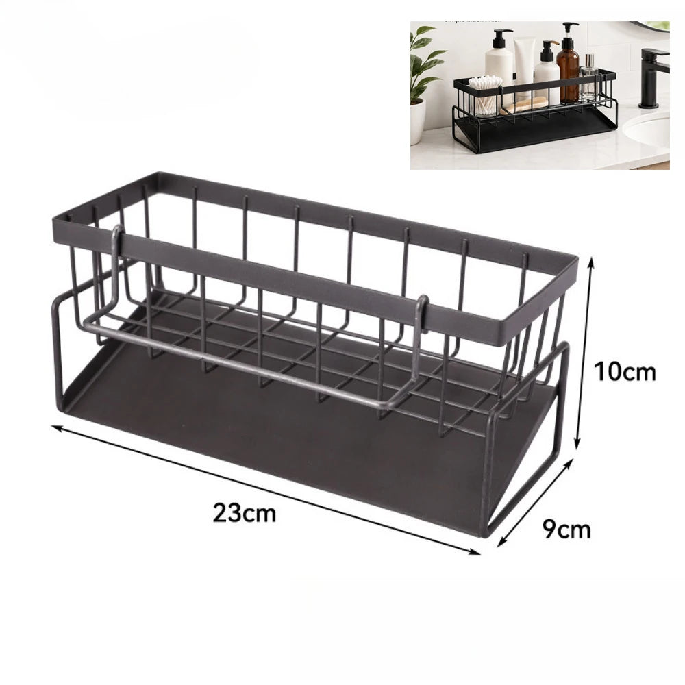 Escurridor de fregadero de cocina, almacenamiento de esponja, soporte Flexible para grifo, escurridor de jabón, toallero, estante organizador, accesorios de cocina