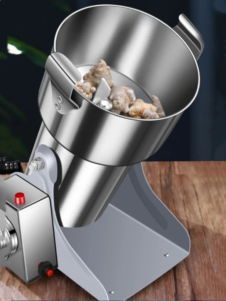 Molinillo de 1000G, 110/220, máquina trituradora de granos, café en polvo a base de hierbas eléctrica, trituradora de cereales y especias inteligente de alta velocidad para alimentos secos