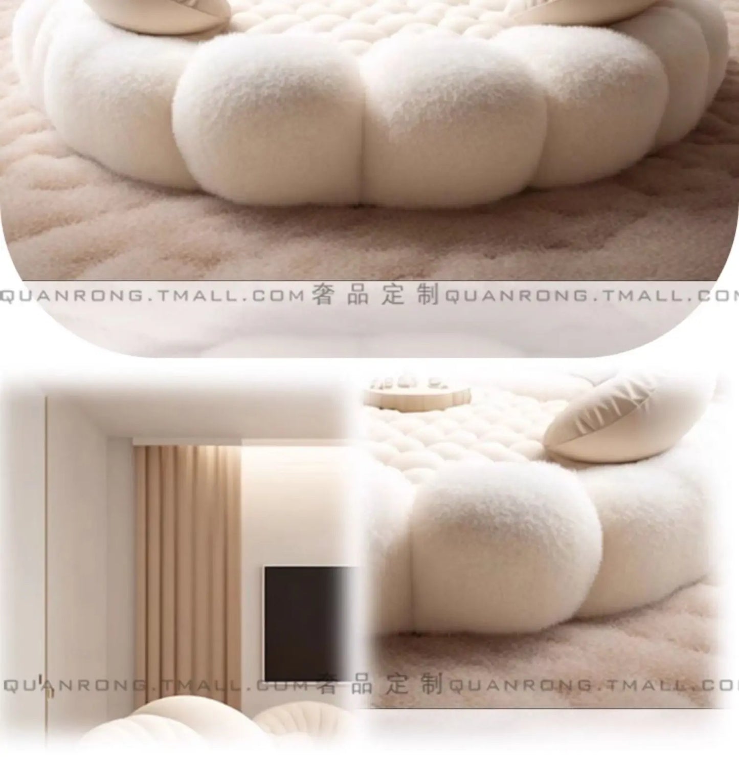 Estructura de Cama suave de estética redonda, dormitorio principal completo europeo, Hotel, crear Cama King Size, muebles modernos de moda
