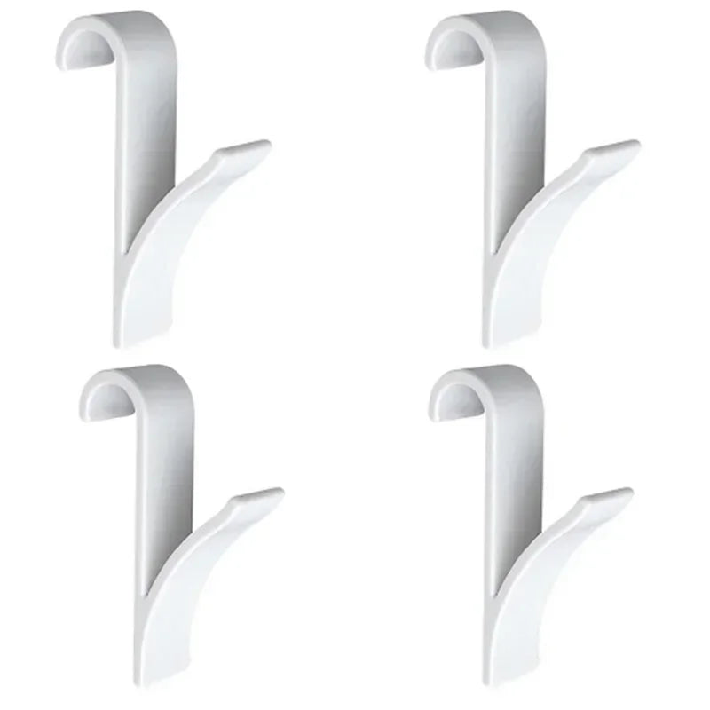 Ganchos y soportes de almacenamiento para cocina y baño, blancos y transparentes, para toallero calefactor, ropa y bufandas