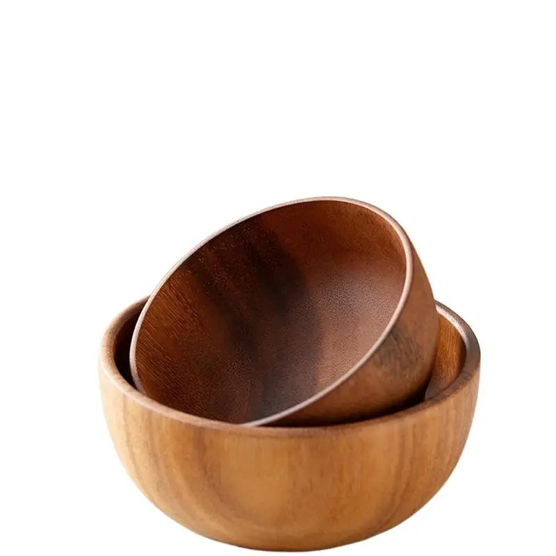 Tazón para ensalada de madera, práctico y duradero, soporte de almacenamiento para cocina, cubiertos, diseño natural simple, contenedor de alimentos