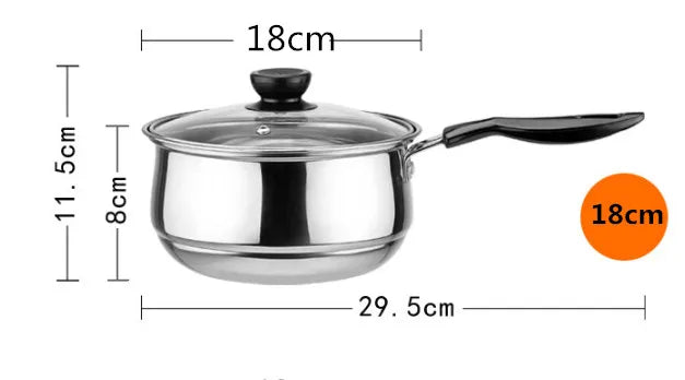 Olla de acero inoxidable, olla para sopa de doble fondo, cocina no magnética, utensilios de cocina multiusos, sartén antiadherente, Cocina de Inducción, olla usada