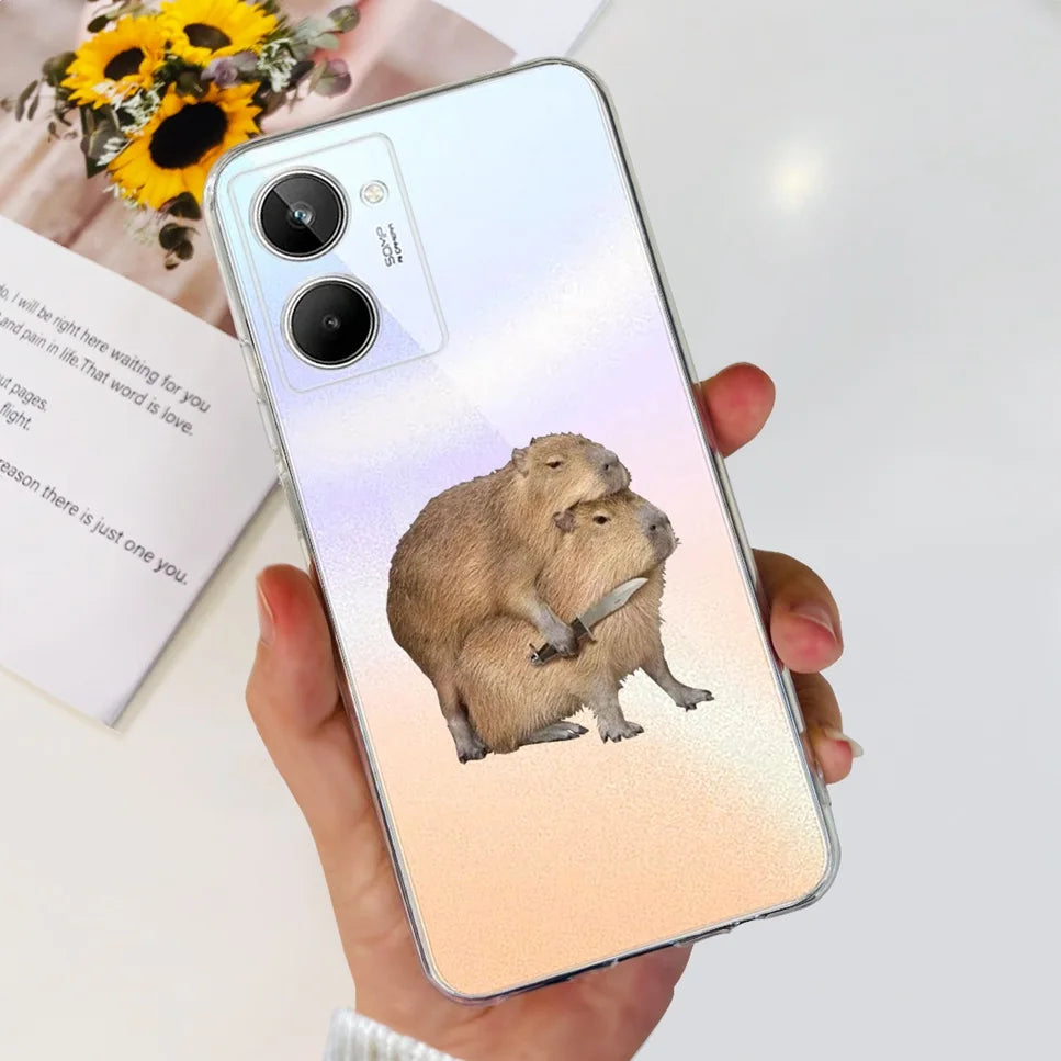 Para Realme 10 4G RMX3630 funda de teléfono suave de silicona TPU a prueba de golpes para Realme 10 funda protectora trasera con diseño de dibujos animados bonitos
