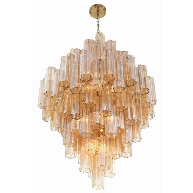 Lámparas de lujo, candelabro de cristal antracita, brillo dorado, regulable, lámpara de techo, iluminación para sala de estar, iluminación interior para el hogar