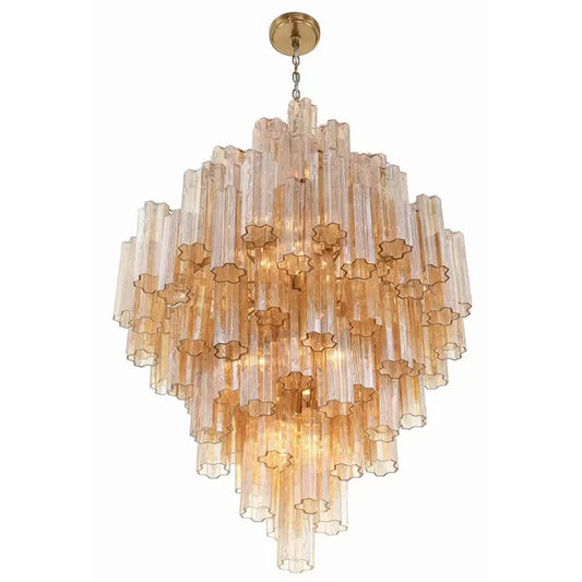 Lámparas de lujo, candelabro de cristal antracita, brillo dorado, regulable, lámpara de techo, iluminación para sala de estar, iluminación interior para el hogar
