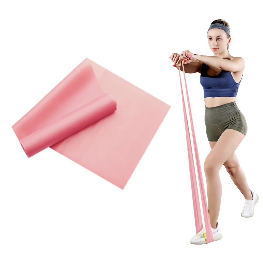Bandas elásticas de entrenamiento largo, banda de resistencia para Yoga, Pilates, para ejercicio físico de la parte inferior del cuerpo, fuerza en el hogar