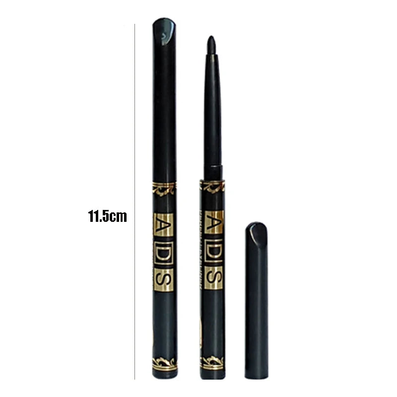 Lápiz delineador de ojos negro Punk, resistente al agua, de secado rápido, altamente pigmentado, delineador suave mate, maquillaje de ojos atrevido para principiantes, 1/2/5 Uds.