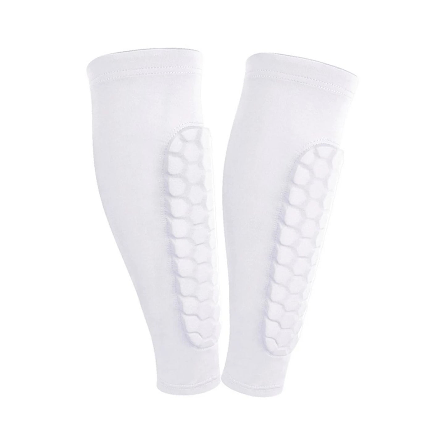 2 uds espinilleras fútbol baloncesto con acolchado de panal nailon transpirable Anti impacto protectores de piernas deportivos para niños adultos