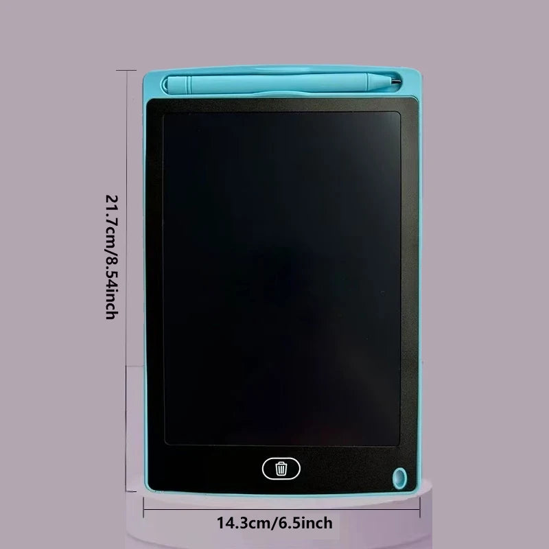 Tableta de escritura LCD de varios tamaños para niños, tablero de dibujo reutilizable de 6,5/8,5/10/12 pulgadas, protección ocular, bloqueo y borrado, regalo educativo