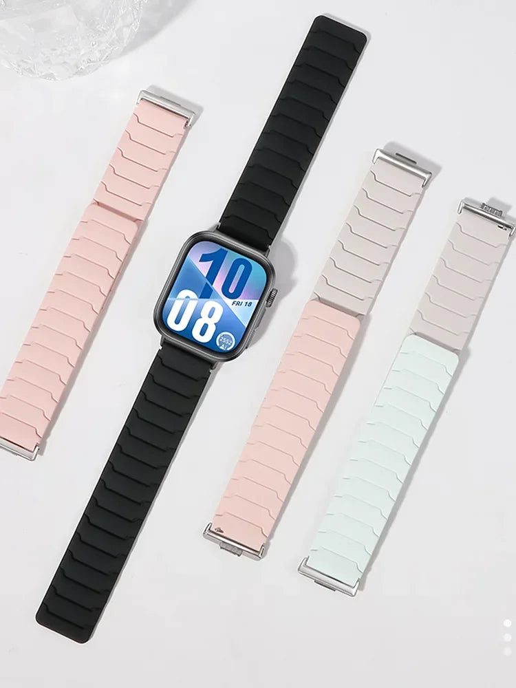 Correas magnéticas de silicona para Huawei Watch Fit 4/Fit 3, pulsera deportiva de repuesto para Huawei Watch Fit 4 Pro/4 Correa