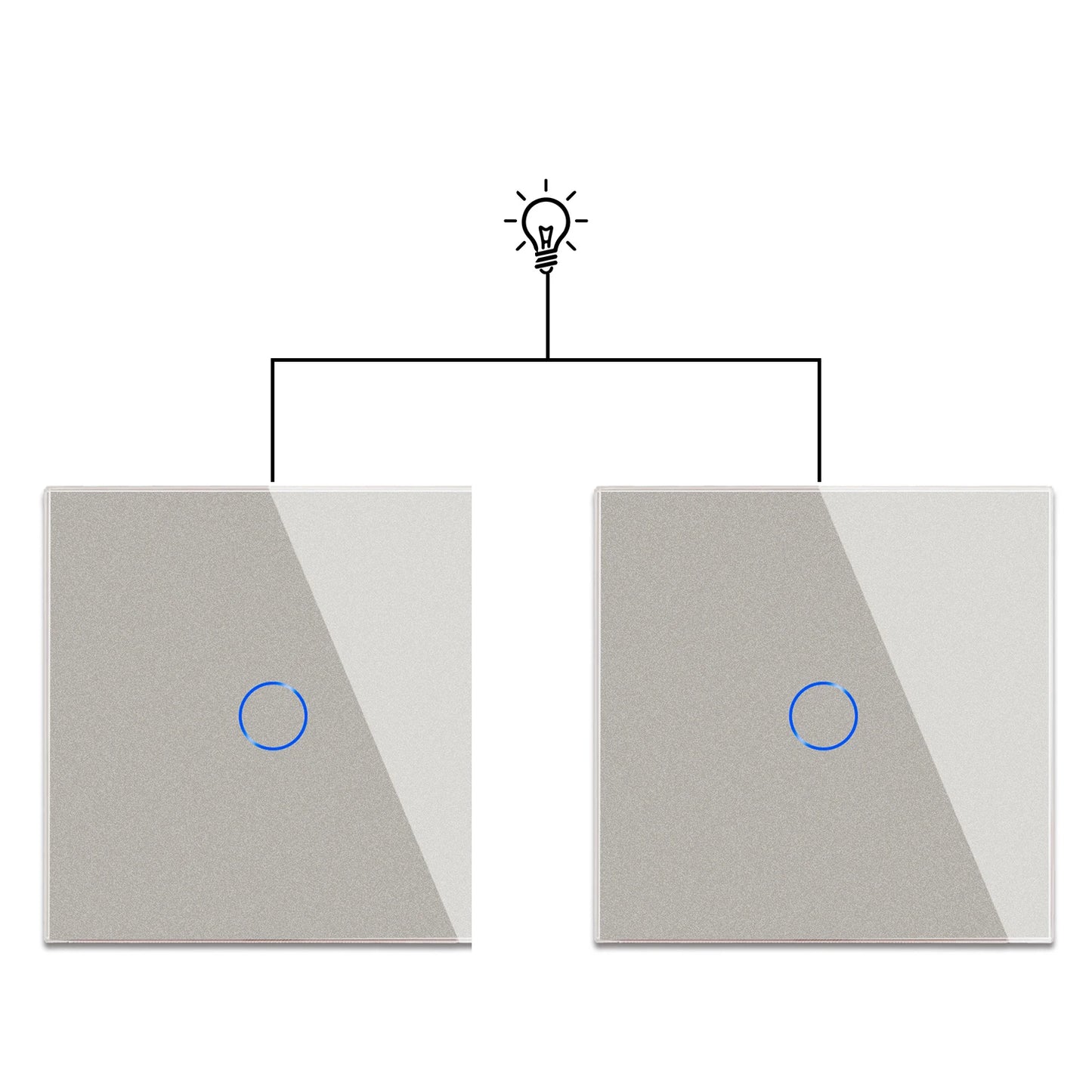 Bingoelec-interruptor de luz inteligente gris y enchufe de pared WiFi con Panel de cristal, interruptores con enchufes para mejorar el hogar