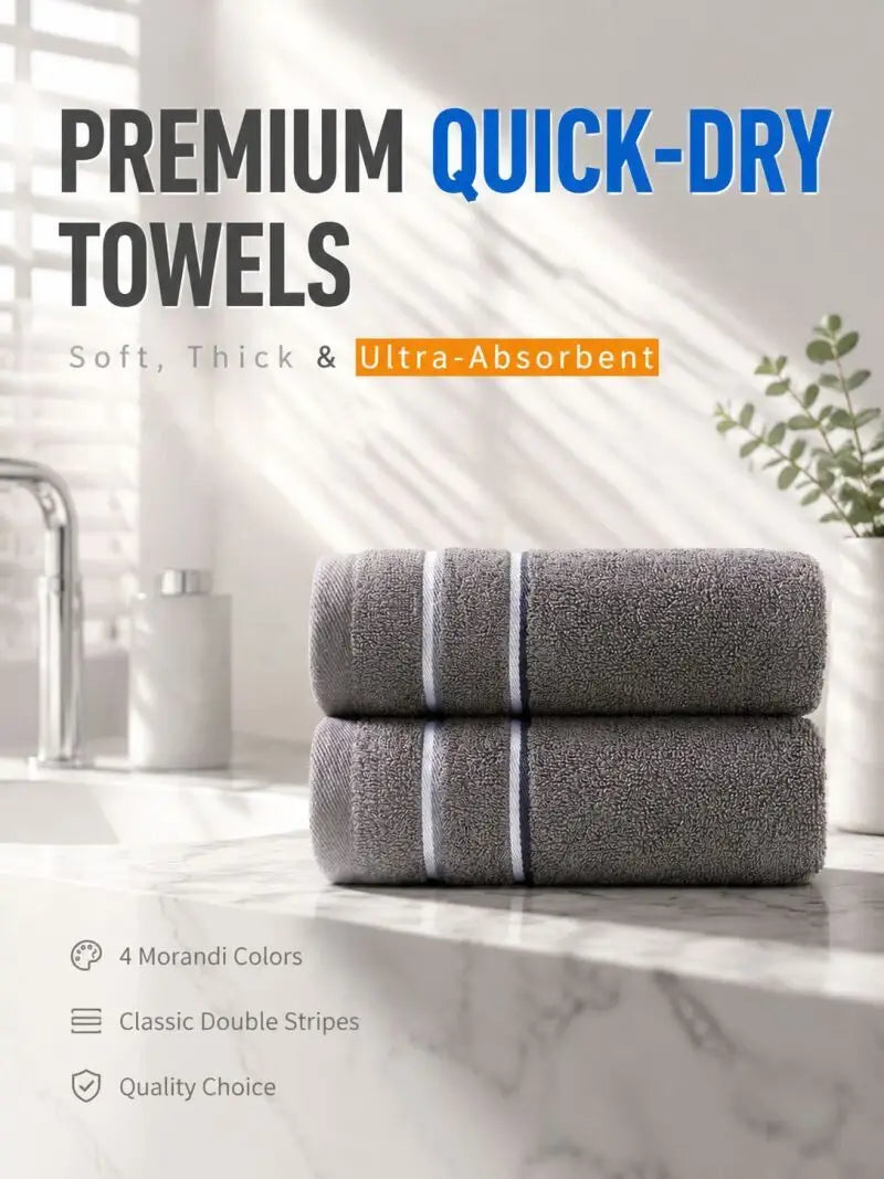 Toallas de algodón puro para el hogar, suaves y absorbentes, de secado súper rápido, para baño, dormitorio estudiantil y hotel.