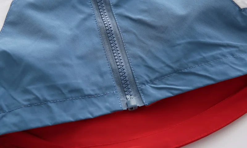 Abrigos de primavera y otoño para niños, chaquetas para niños, cortavientos con capucha y bolsillo, prendas de vestir exteriores con cremallera, ropa para bebés de 2 a 7 años