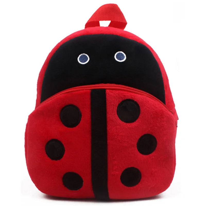 Bonita mochila de felpa de fresa para niños, Mini bolsas escolares de animales de dibujos animados, bolsa de dulces para niños, regalo para niños y niñas de 1 a 3 años