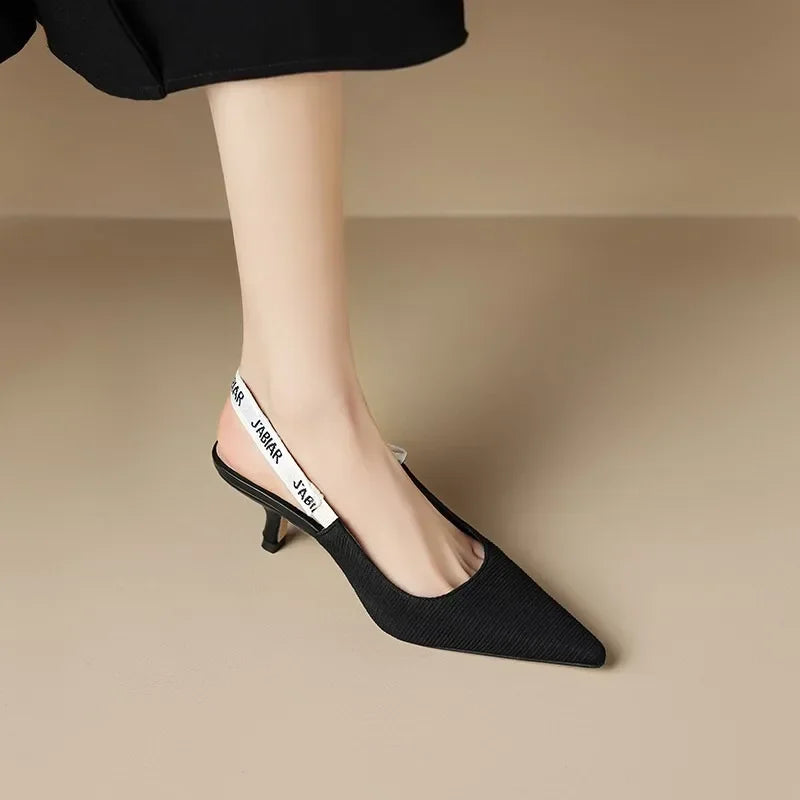 Sandalias de tacón de aguja elegantes con diseño de letras y cordones para mujer, ideales para fiestas, colección Verano 2026