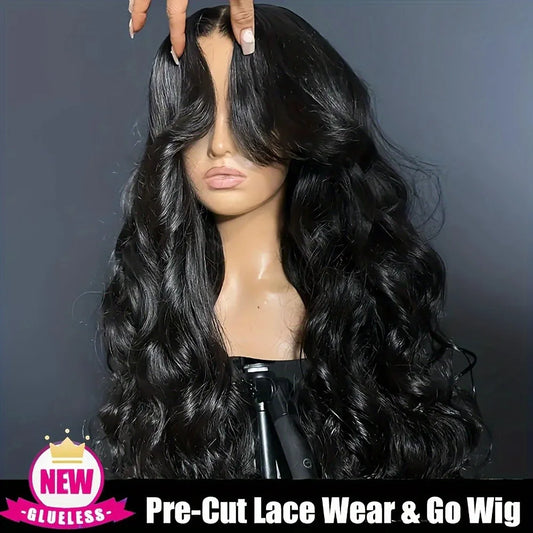 Pelucas de Cabello Humano con Ondas Corporales de 250 Densidades, Peluca de Cabello Humano con Encaje Frontal HD 13x4 13x6, Pre-arrancada, Pre-cortada, Gorra 3D con Nudos Decolorados, Pelucas de Ondas Corporales Sin Pegamento