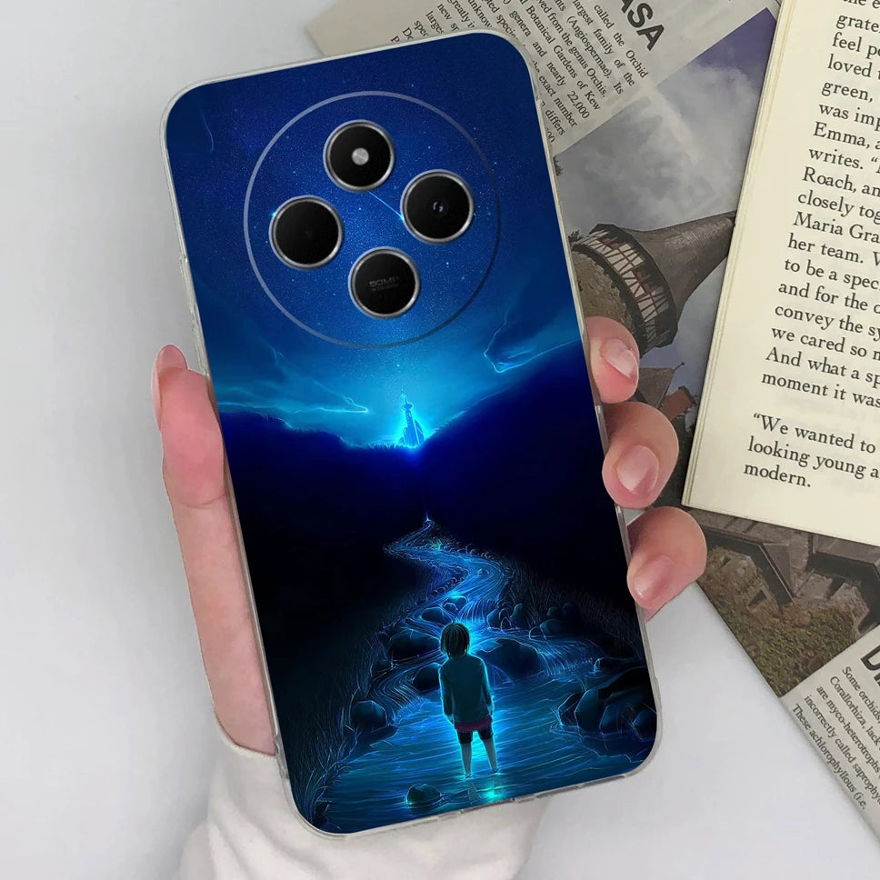 Funda de teléfono para Redmi 14C 4G, cubierta trasera creativa, transparente, suave, delgada, de silicona TPU, a prueba de golpes, protectora para Redmi14C