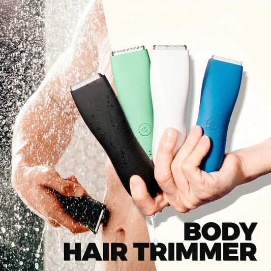 Recortadora de vello corporal para mujeres y hombres, afeitadora eléctrica para ingle/bolas, depiladora corporal para axilas y bikini, recargable