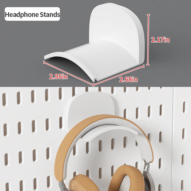 Kit organizador de pared combinado con tablero perforado DIY: paneles colgantes modulares, instalación sin perforaciones, ideal para exhibición de pared de habitaciones artesanales
