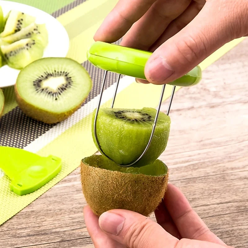 Abridor de frutas de kiwi, embalaje independiente grueso, cuchara de kiwi, herramienta de pelado de kiwi, artefacto para dividir frutas, 1 ud.
