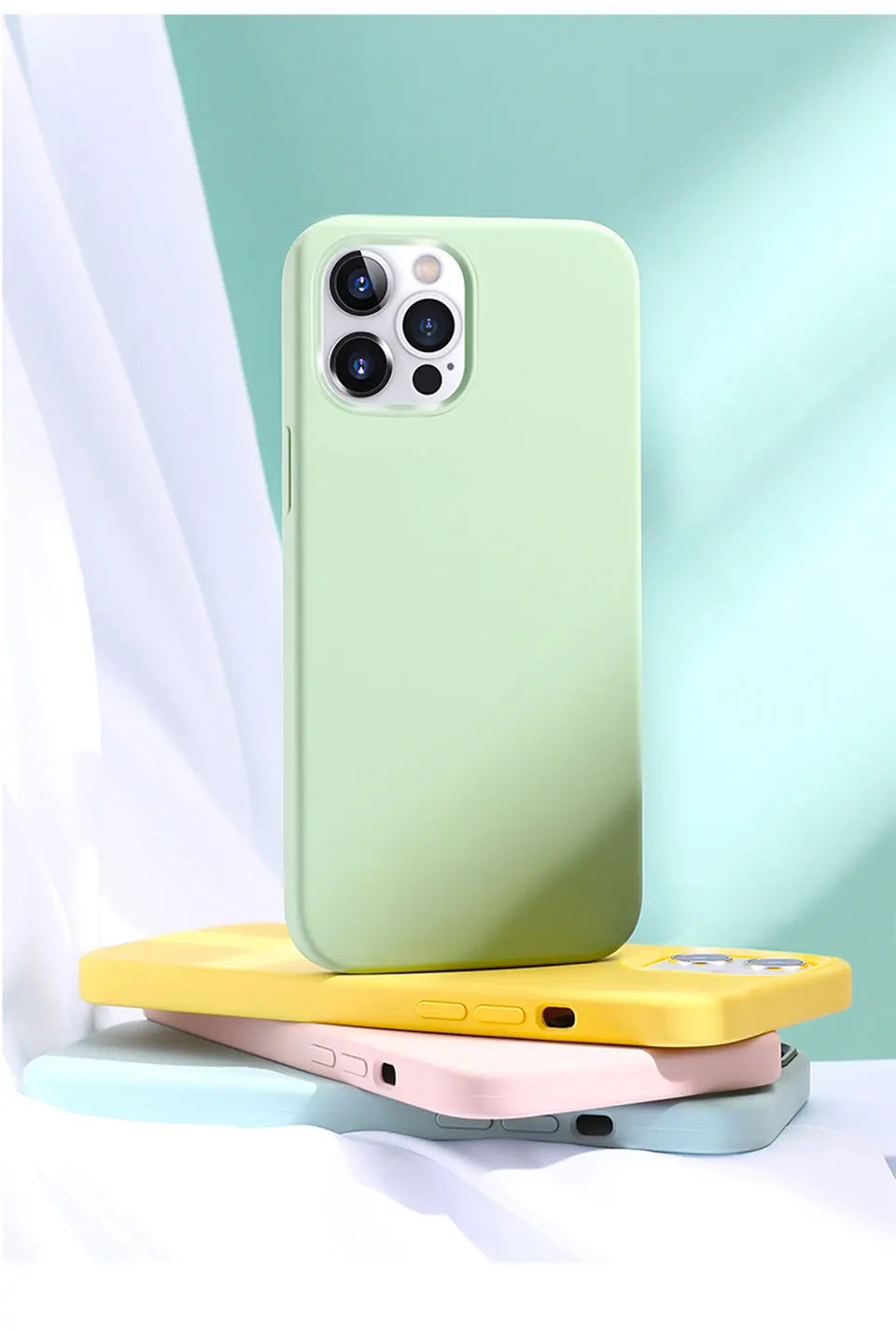 Funda de Lujo para iPhone 17 16 15 14 13 12 11 Pro Max, Funda Simple y Bonita para iPhone Air 16 15 14 Plus, Accesorios de Protección