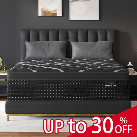 12/14in Hybrid Gel Memory Foam Mattress with Pocket Spring, Medium Firm, Motion Isolation Mattress in a Box
