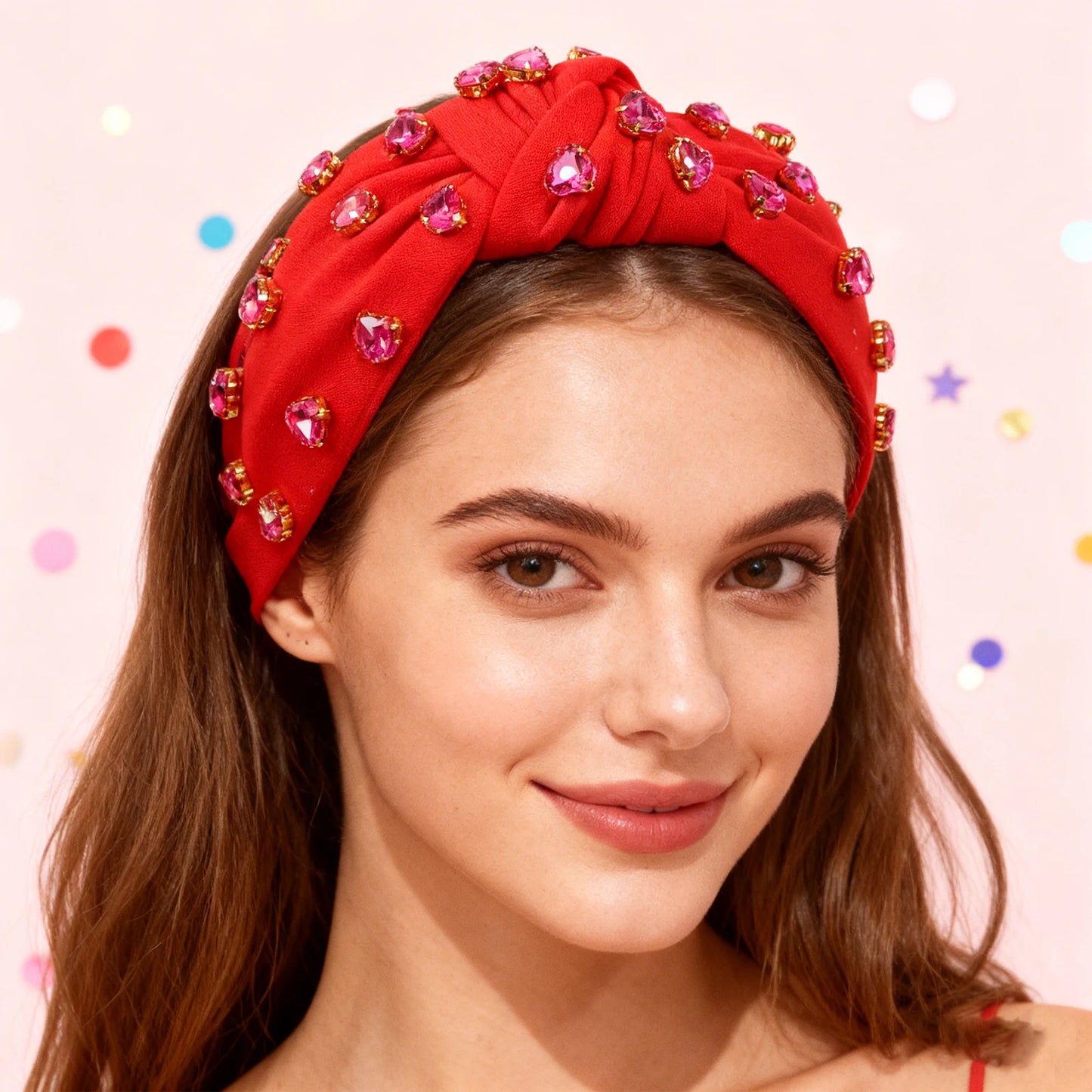 1/3 Uds. Diademas de moda para el Día de San Valentín, diadema de corazón de amor de cristal, diademas, accesorios para el cabello fiesta para niñas y mujeres