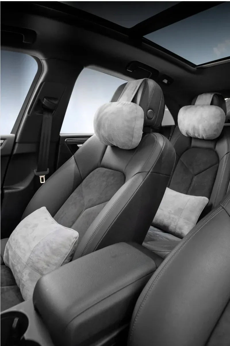 1/2 Uds reposacabezas de coche soporte para el cuello asiento/Clase de diseño Maybach suave Universal ajustable almohada de coche cojín de descanso para el cuello de alta calidad