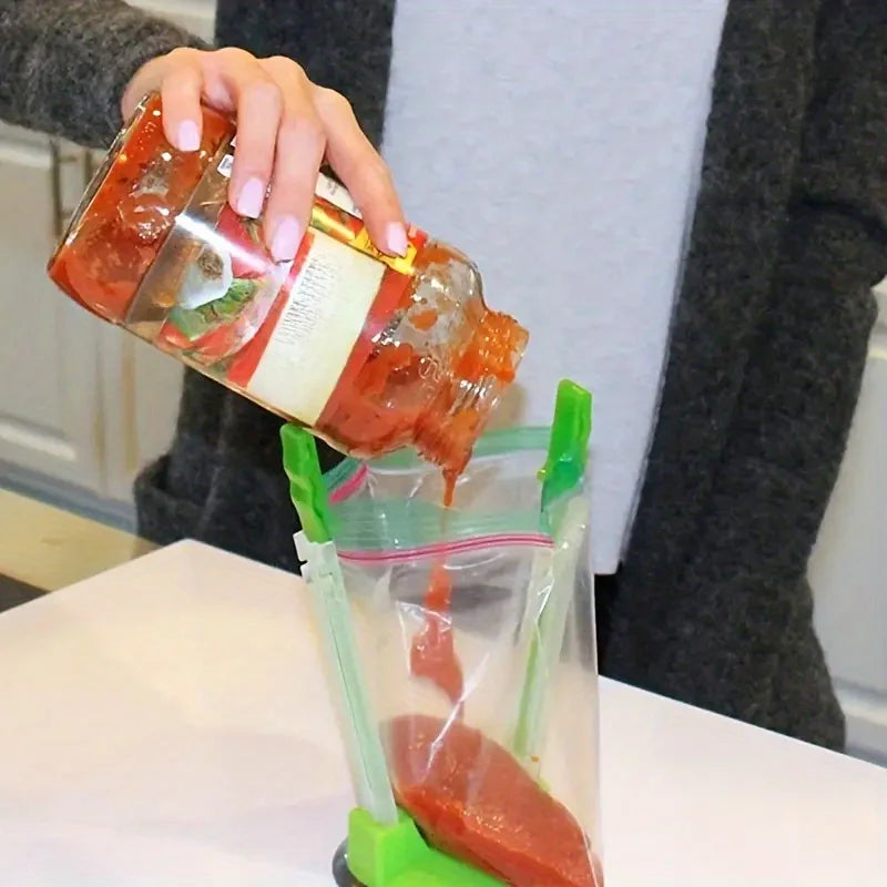 El Gadget de Cocina Definitivo: Soporte para Bolsas de Plástico, Soporte para Sándwiches, Clip para Bolsas de Almacenamiento de Alimentos y Más!